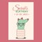 Child\\\'s birthday party invitation cute cactus