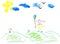 Child\'s Crayon Drawing