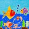 Child\'s Drawing of Sea World