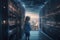 Child\\\'s Glimpse into the Future: A Stunning 3D Render of a High-Tech Data Center