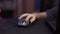 Child`s hand with computer mouse