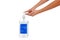 Child\'s hand dispensing hand sanitizer