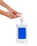 Child\'s hand dispensing hand sanitizer