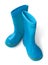 Child\'s little blue rubber gumboots