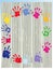 Child\'s Painted Hand Prints on Fence