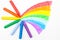 Child\'s rainbow crayon drawing