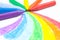 Child\'s rainbow crayon drawing