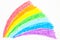 Child\'s rainbow crayon drawing