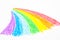 Child\'s rainbow crayon drawing