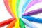 Child\'s rainbow crayon drawing