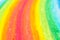 Child\'s rainbow crayon drawing