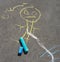 Child\'s Sidewalk Chalk Drawing