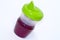 Child\'s sippy cup with juice