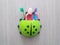 Child& x27;s tooth brush plastic container with cute beetle shape