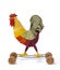 Child\'s toy a chicken rooster on wheels antique vintage