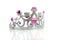 A child\'s toy princess tiara on a white