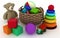 Child\'s toys in a small basket