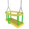 Child-safe swing, 3D illustration
