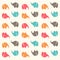 Child seamless pattern with cute cartoon elephants. Animals Funny. Vector illustration.