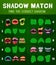 Child shadow matching game with monsters maws