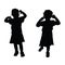 Child silhouette poses