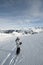 Child skiing, french Alps