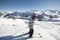 Child skiing, french Alps