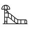 Child small water slide icon, outline style