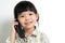 Child speaking on the phone