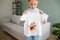 The child spilled coffee on his clothes. The concept of a stain on a t-shirt