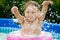 Child splashing water