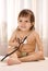 Child with stethoscope