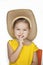 Child in a straw hat