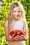 Child with strawberry