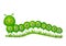 Child study allowance for counting up to 10. cute caterpillar with numbers. vector illustration