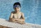 Child in swiming pool