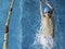 Child swimmer in swimming pool