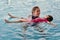 Child swimming lesson