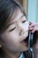 Child talking on cell phone