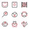 Child and Toy icon set include diapers, pampers, baby, child, shirt, clothes, kids, abacus, toy, lollipop, candy, saliva, eat,