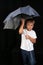 Child with an umbrella