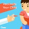 Child vaccination vector concept poster