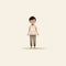 Child Vector Illustration In Subtle Earthy Tones - Yoga Pose By Alessandro Gottardo