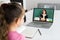 Child Video Videoconference Call On Laptop