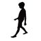 A child walking body silhouette vector