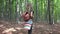 Child Walking in Forest, Kid Hiking Mountains, Girl Playing in Camping Adventure