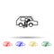 Child wash car multi color icon. Simple thin line, outline vector of poor peaple icons for ui and ux, website or mobile