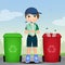 Child who recycles