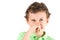 Child wiping his nose