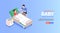 Childbirth Isometric Horizontal Banner